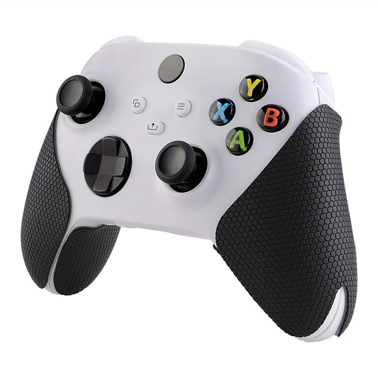 eXtremeRate PlayVital Anti-Skid Sweat-Absorbent Controller Grip for Xbox Core Wireless Controller  Professional Textured Soft Rubber Pads Handle Grips for Xbox Series X/S Controller - Black