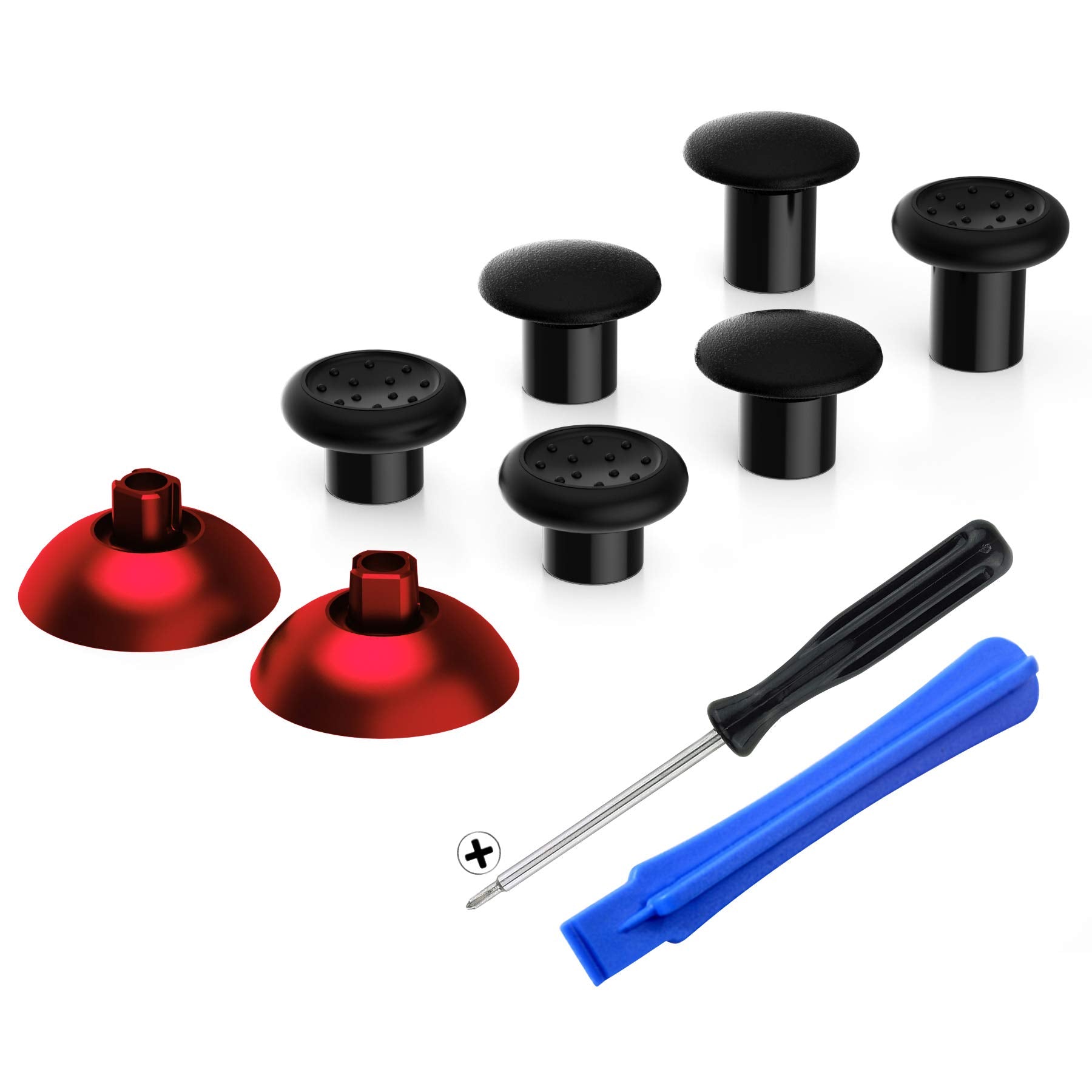 eXtremeRate ThumbsGear Interchangeable Ergonomic Thumbstick for PS5 Controller, for PS4 All Model Controller - 3 Height Domed an
