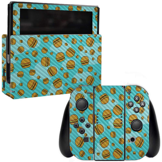 MightySkins Carbon Fiber Skin for Nintendo Switch - Burger Heaven | Protective  Durable Textured Carbon Fiber Finish | Easy to Apply  Remove  and Change Styles | Made in The USA