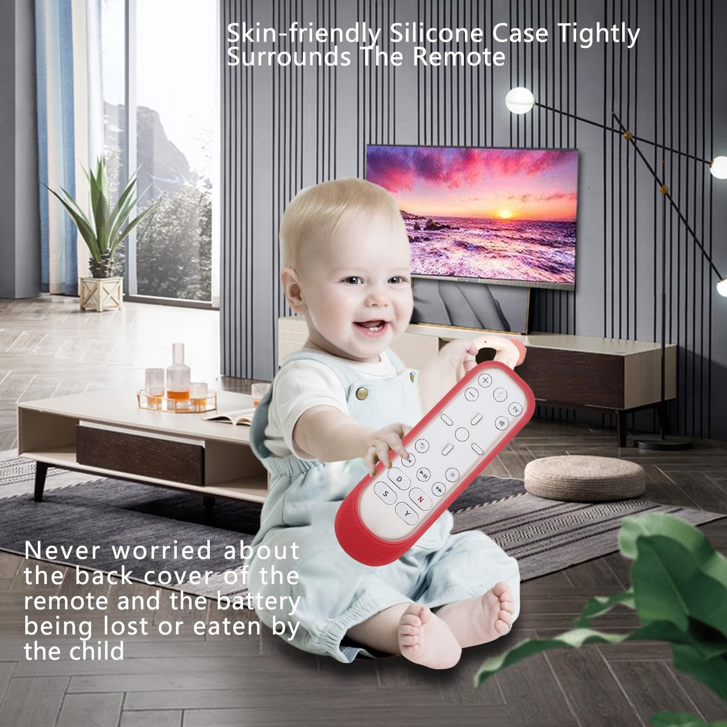 CHUNGHOP PS5 Protective Silicone Case for Media Remote - Shockproof, Washable, Red