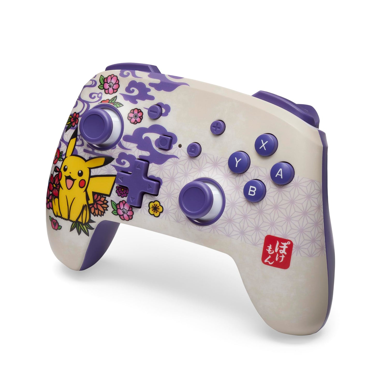 PowerA Enhanced Wireless Controller for Nintendo Switch - Pokémon Blossom - Purple - Model NSGP0324-01R - Officially Licensed Gamepad
