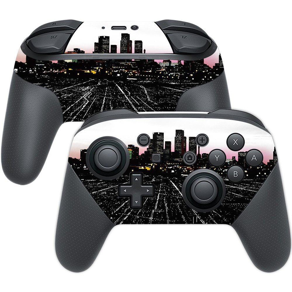 MightySkins Skin Compatible with Nintendo Switch Pro Controller - Urban Night | Protective, Durable, and Unique Vinyl Decal wrap