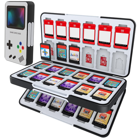 HEIYING Game Card Case for Nintendo Switch 2 / Switch OLED Customized Pattern Portable Travel Carry Case with 48 Game Card Slots and 24 Micro SD Cards Slots