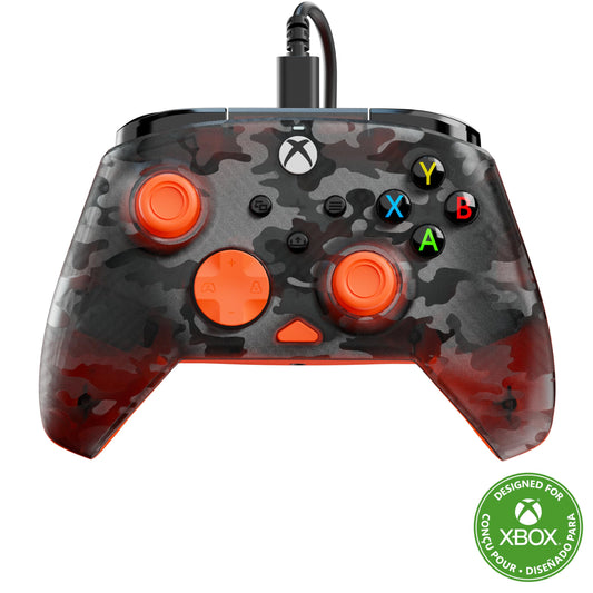 Turtle Beach Rematch Core Wired Gaming Controller - Licensed for Xbox Series X|S  Xbox One & Windows PCs - Audio Controls  Rumble Motors & Impulse Triggers  Companion App - Ghost Black Camo/Orange