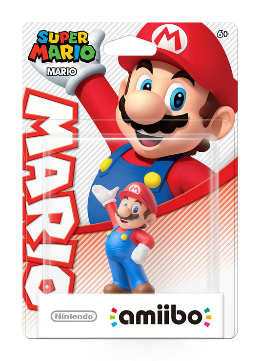 Nintendo Mario Amiibo Figure - Collectible Plastic Toy, Model NVLCABAA, Not a Toy, Color: Mario