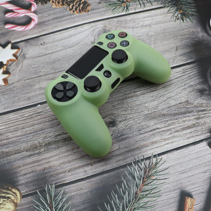 Oiokew Silicone Skin for PS4 Controller - Anti-Slip Shell Cover Case with 10 Joystick Grips - Dark Glow, Compatible with DualShock 4