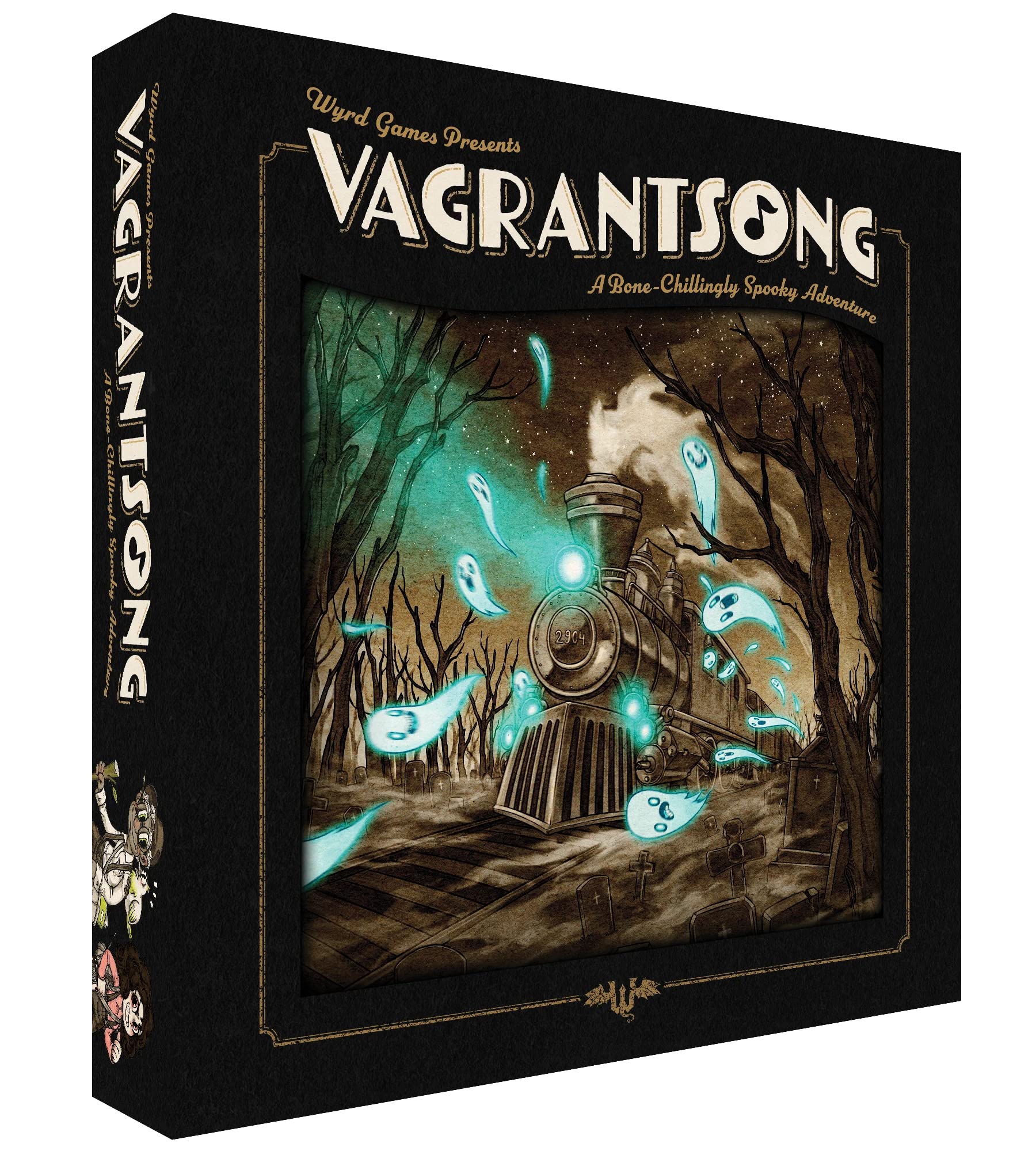 Wyrd Vagrantsong Board Game - Spooky Adventure - Black - Model 68374 - Plastic