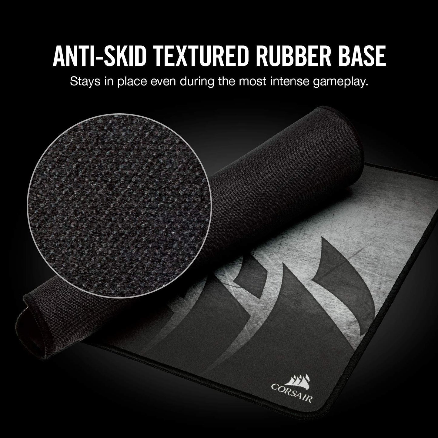 Corsair MM300 Extended Gaming Mouse Pad - Anti-Fray Cloth, 36.6L x 11.8W inches, Black/Gray, Optimized for Gaming Sensors, Model CH-900