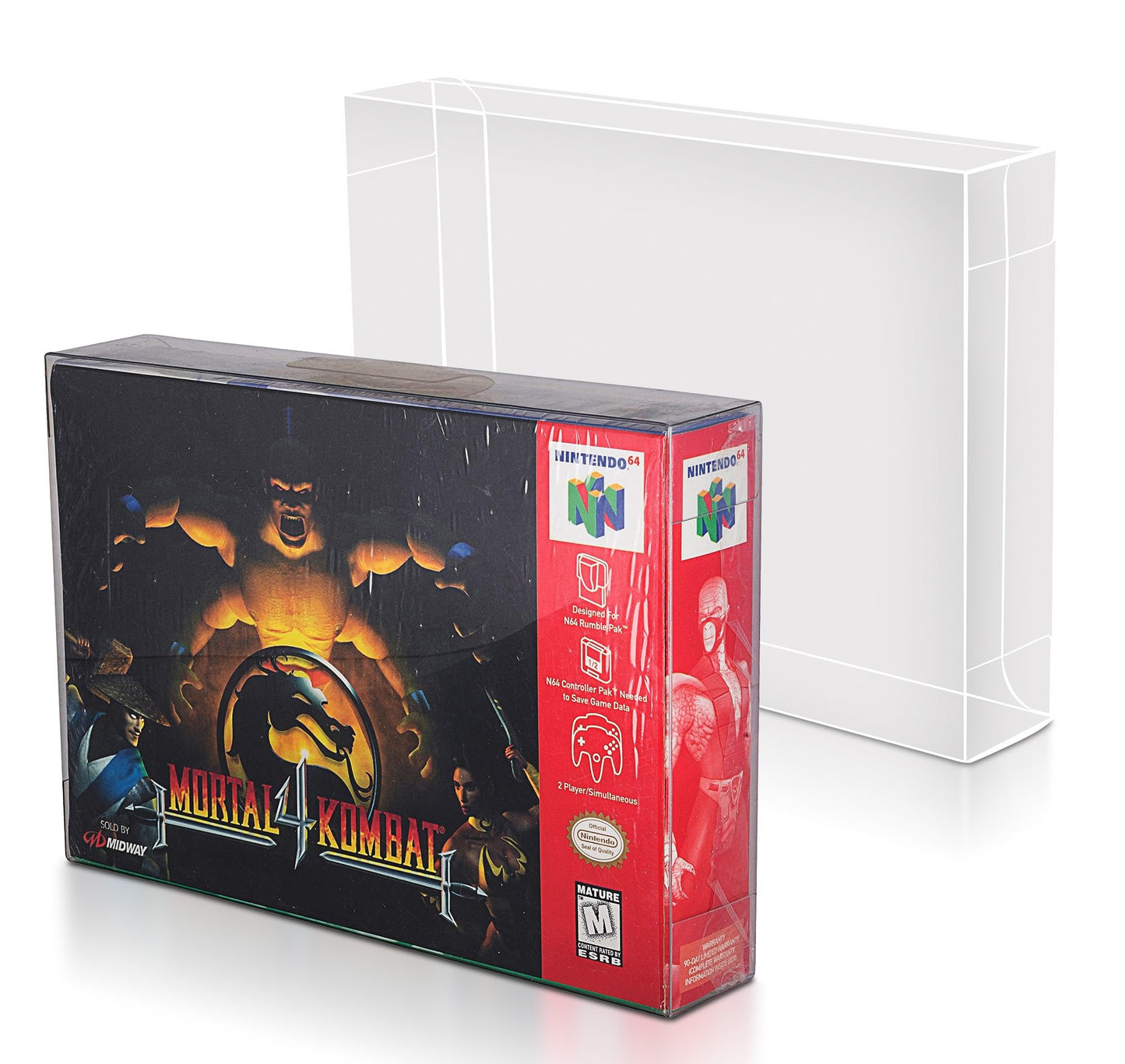 EVORETRO Video Game Box Protectors for SNES & N64 - 0.40MM Clear PET Holders, Pack of 25