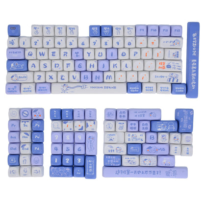 Virtdream Keycaps Set - Simple Bliss MOA Profile, 139 Keys Dye Sublimation, Compatible with ANSI/ISO, Cherry MX Switch