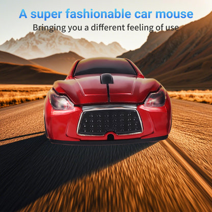 elec Space Wireless Car-Shape Mouse with LED Headlights, 2.4G, 1600 DPI, Red, Model ES-CS-WLH-2.4G-1600DPI