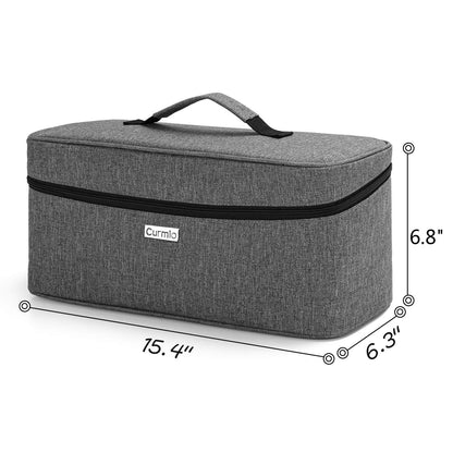 CURMIO Game Disc Storage Bag for 24 Discs, Gray Nylon, Compatible with PS4/PS5/Xbox Series X, Model CACR01602