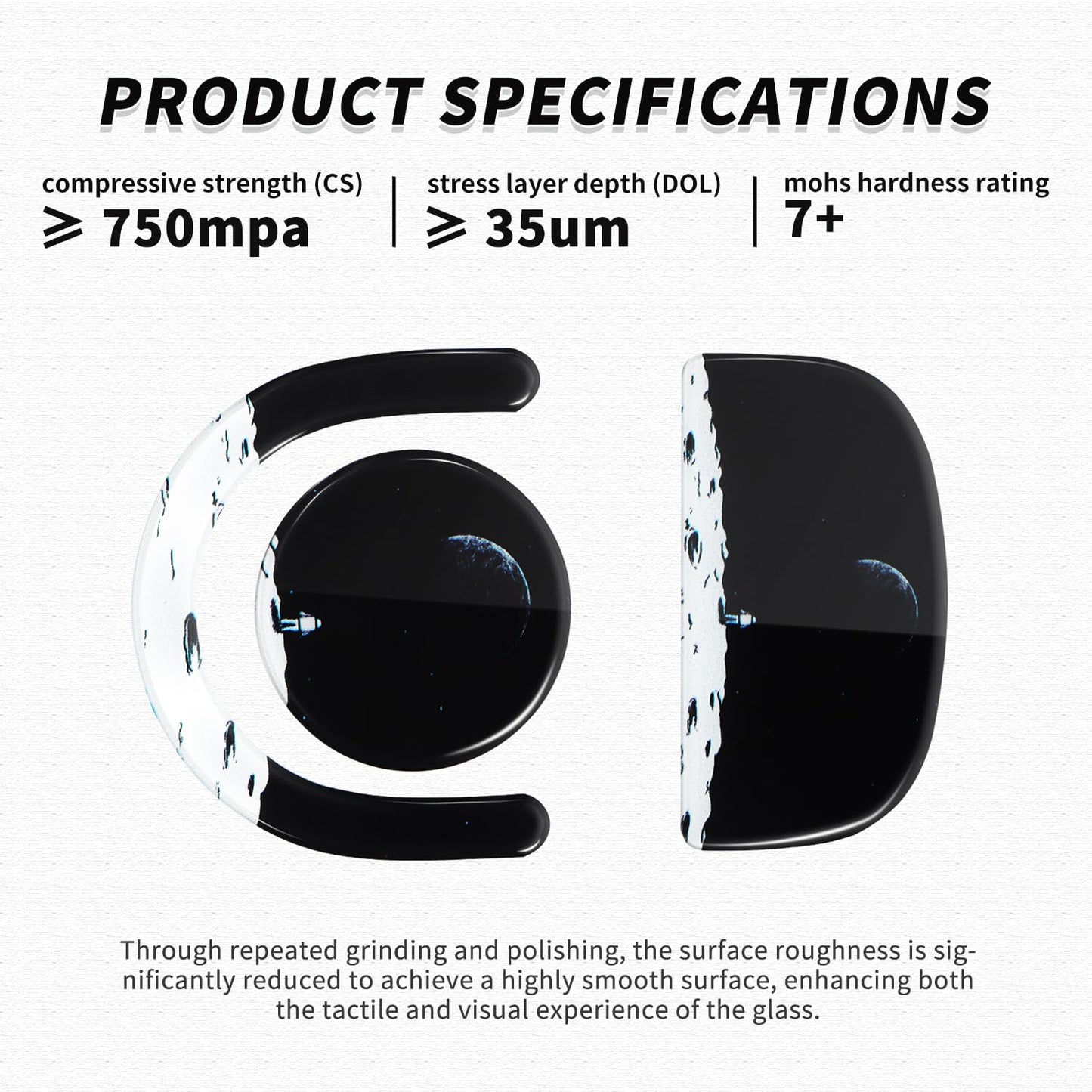 immoenuc Glass Mouse Skates for Logitech G PRO X Superlight 2 - Smooth, Durable, Earth Pattern Mouse Feet Pads