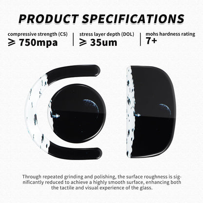 immoenuc Glass Mouse Skates for Logitech G PRO X Superlight 2 - Smooth, Durable, Earth Pattern Mouse Feet Pads