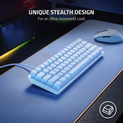Razer Phantom Keycap Upgrade Set - Translucent Sides, Bottom-Lasered Legends, Mercury White, Universal Compatibility, Model RC21-01740200-R3M1