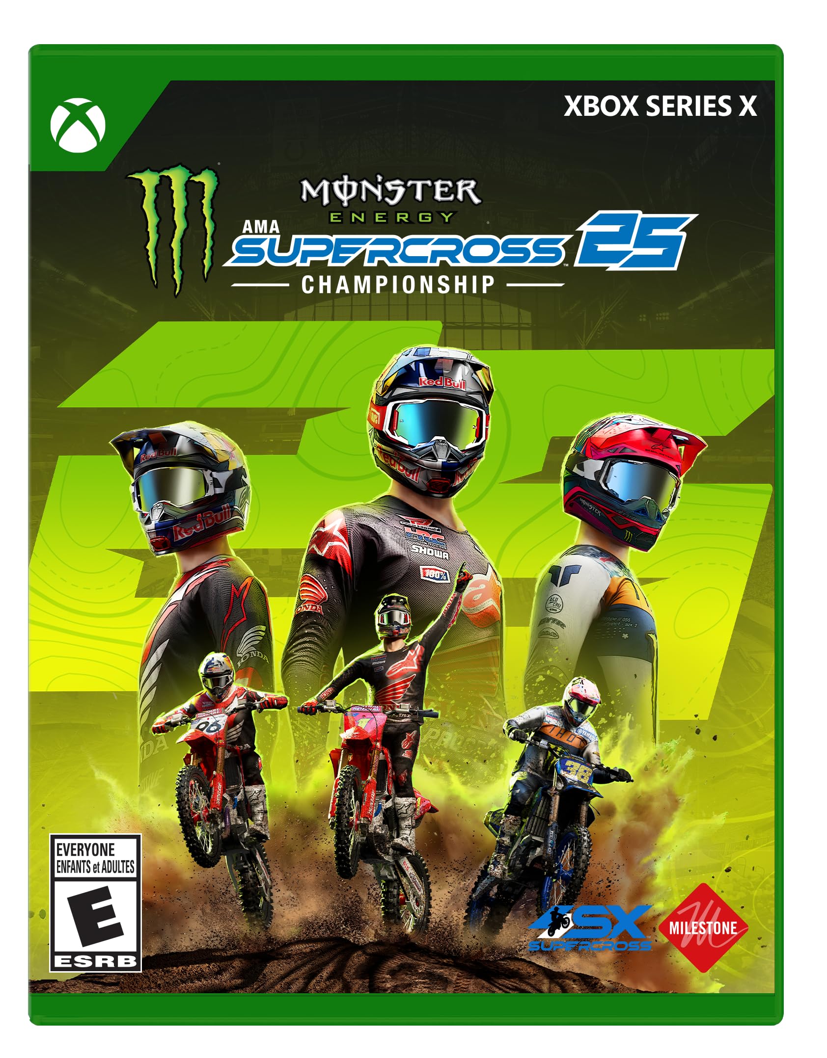 Deep Silver Monster Energy Supercross 25 for Xbox Series X - Exciting Racing Game, Model 0810086923557
