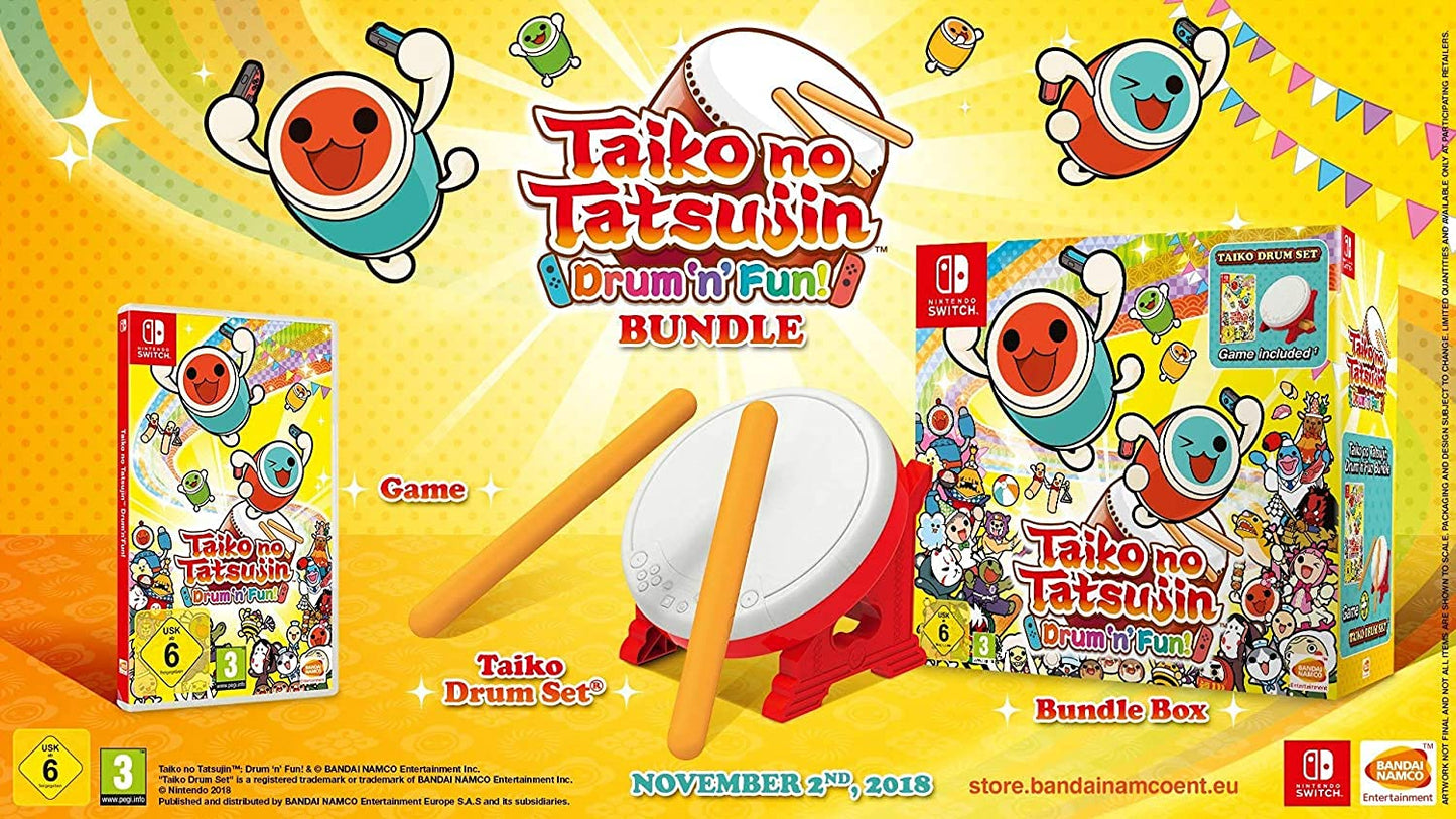 BANDAI NAMCO Taiko No Tatsujin: Drum n Fun! Bundle for Nintendo Switch - Model 113310