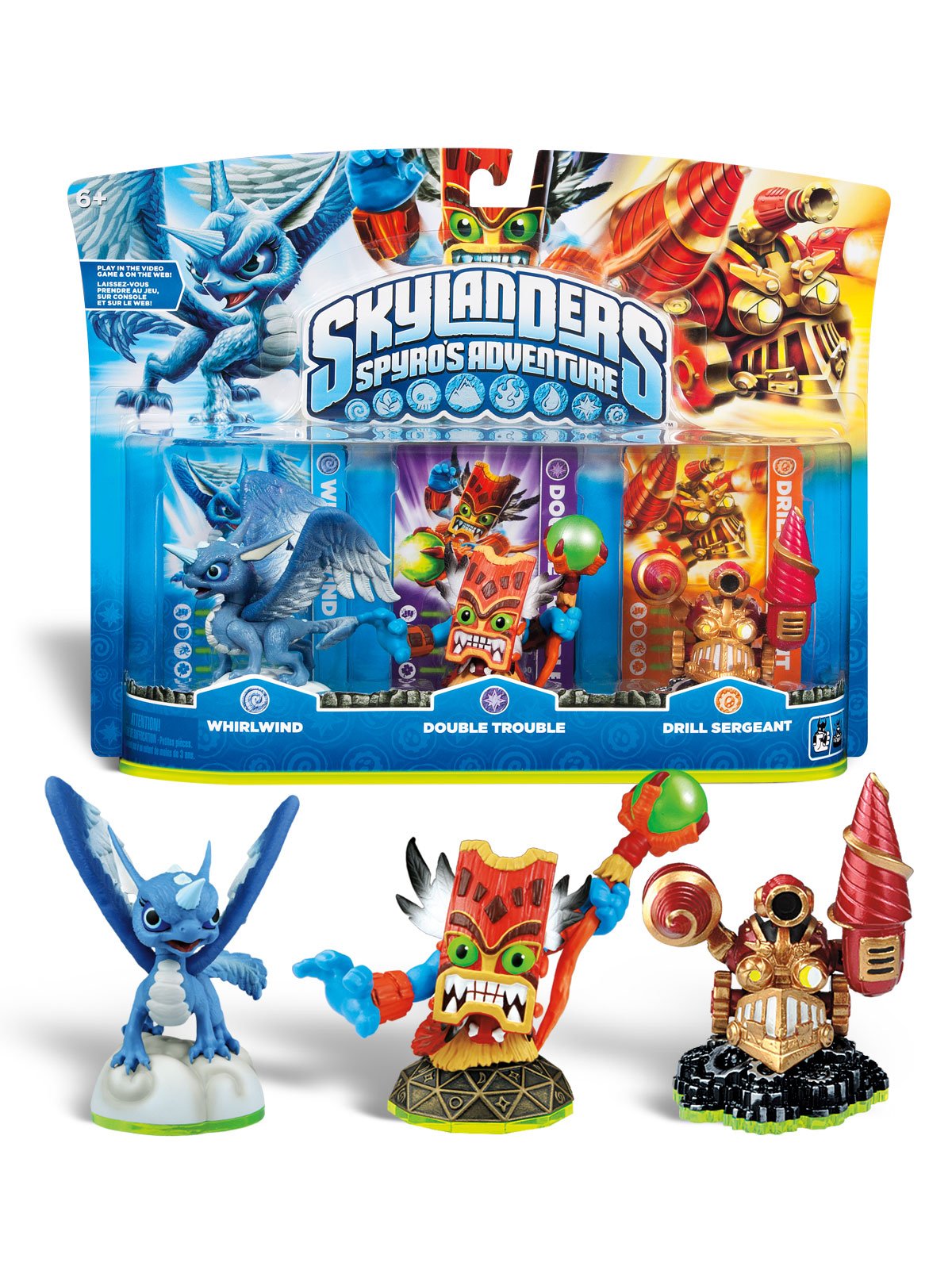 ACTIVISION Skylanders Spyro Adventure Triple Character Pack - Whirlwind, Double Trouble, Drill Sergeant - Model 84331