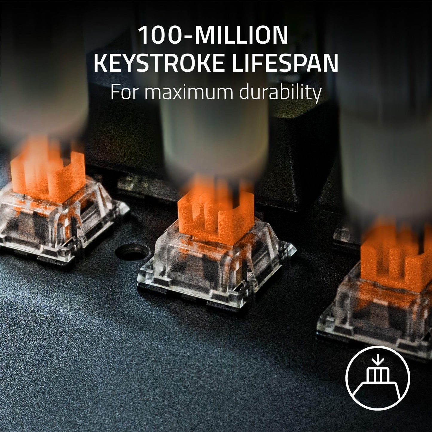 Razer Mechanical Switches Replacement Pack for Gaming Keyboard: Gen-3 Orange Tactile Switches- 2.0mm Actuation Point at 50g- Tra