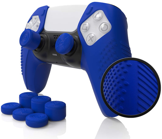 Foamy Lizard SensePro PS5 Controller Skin | Dock Compatible, Soft Flat Anti-Slip Studded Silicone Gel Grip Cover for PlayStation