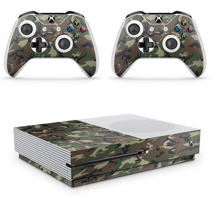 giZmoZ n gadgetZ Xbox One S Camouflage Console Skin Decal + 2 Controller Skins - Camo Design