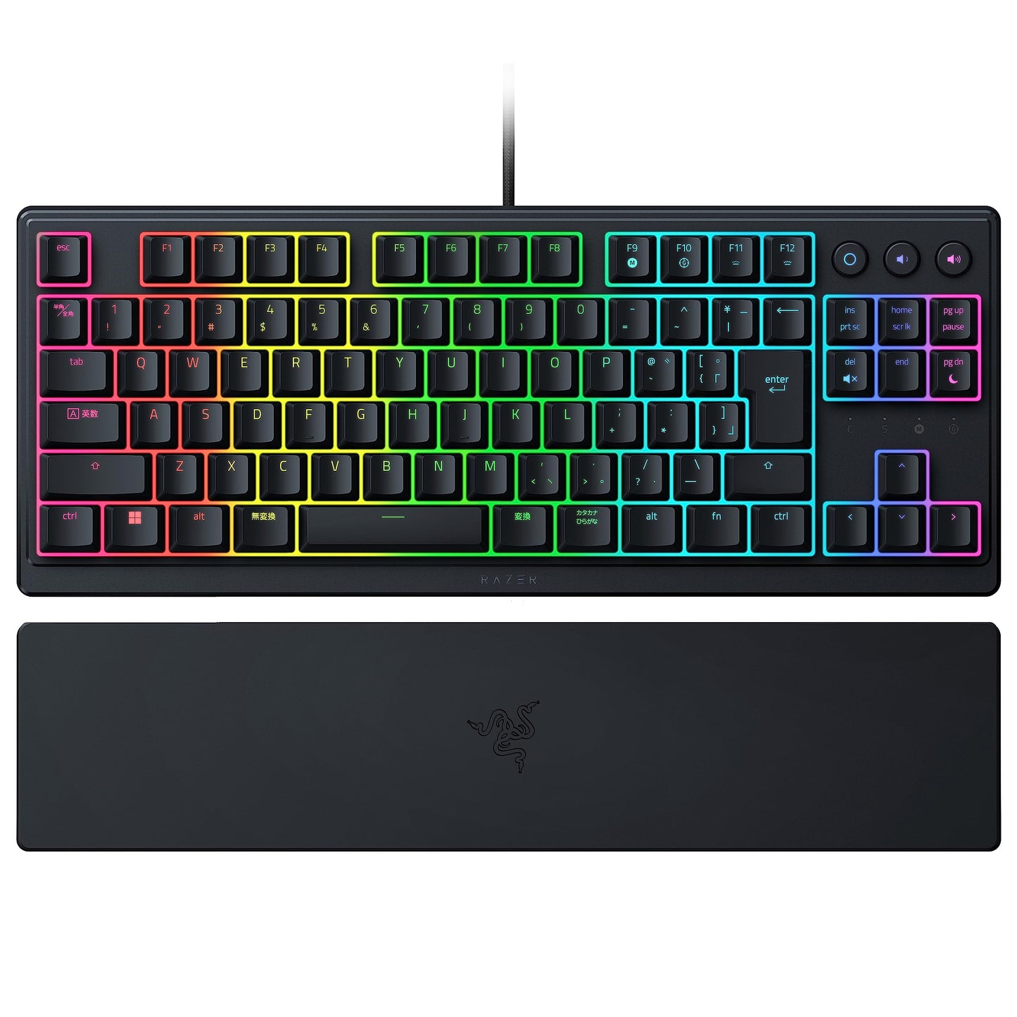 Razer Ornata V3 Tenkeyless JP Comfortable Click Mechanical/Membrane Switch Equipped with Numeric Keyboard, Low Profile, Dedicate