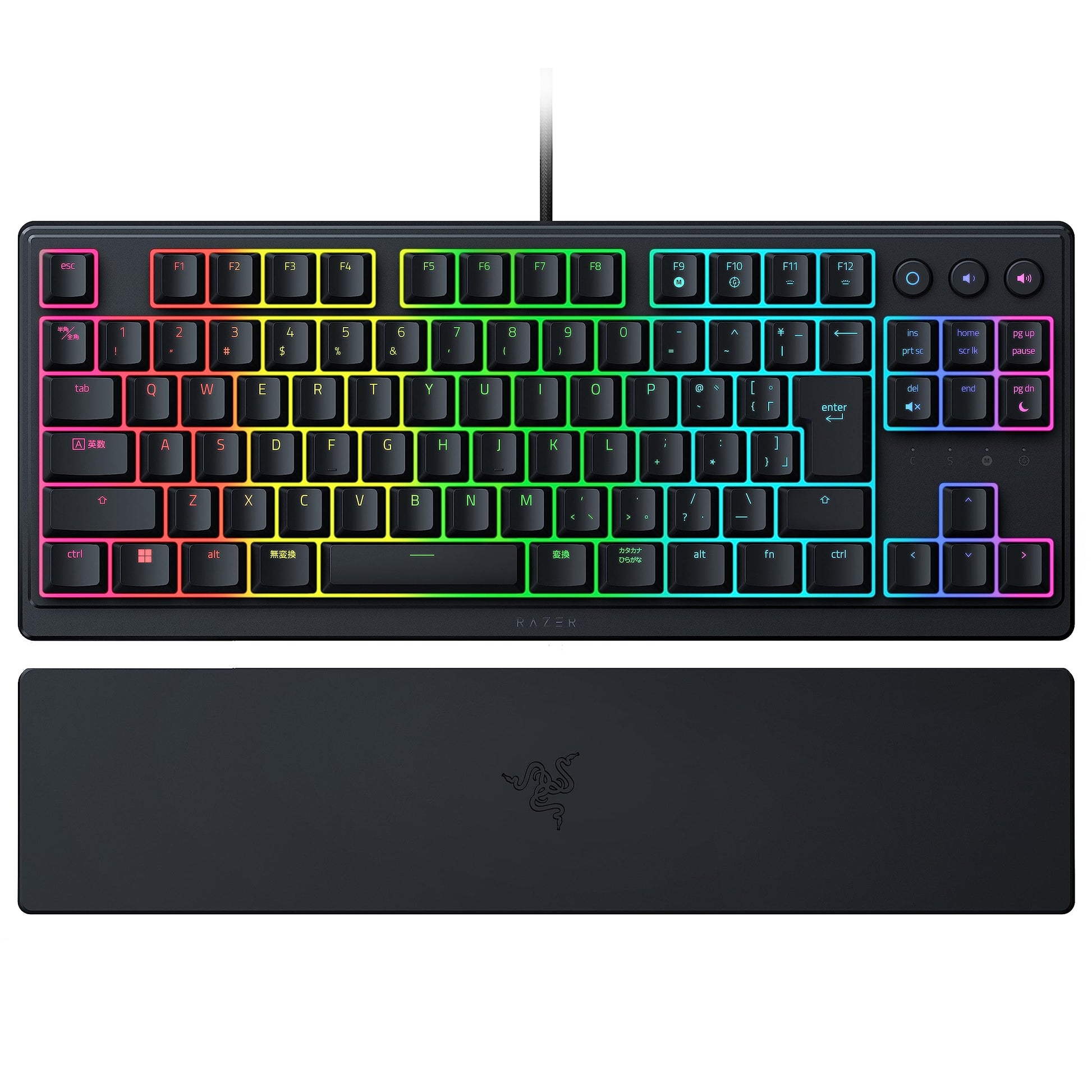 Razer Ornata V3 Tenkeyless JP Comfortable Click Mechanical/Membrane Switch Equipped with Numeric Keyboard, Low Profile, Dedicate
