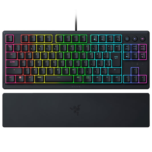 Razer Ornata V3 Tenkeyless JP Comfortable Click Mechanical/Membrane Switch Equipped with Numeric Keyboard, Low Profile, Dedicate