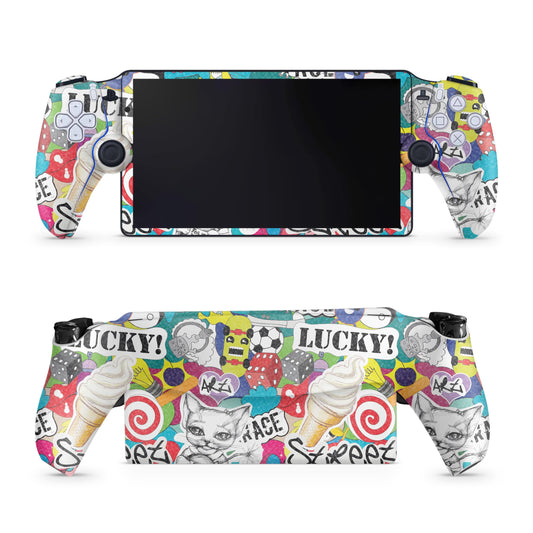 Glossy Glitter Gaming Skin Compatible with PS5 Portal Remote Player - Sticker pop item - fine 3M Vinyl Protective Wrap Decal Cover - Easy to Apply | Crafted in The USA by MightySkins