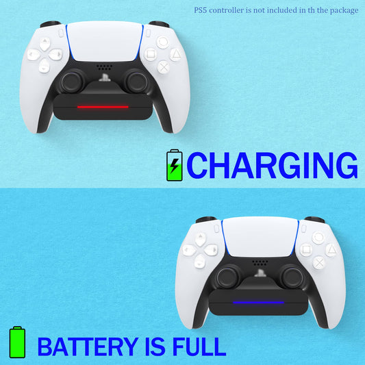 REEYEAR PS5 Controller Wall Mount Charger Dock, 2 Pack with 3.3Ft Cord & LED Indicators, Fast Charging for Midnight Black PS5 Pro Controllers