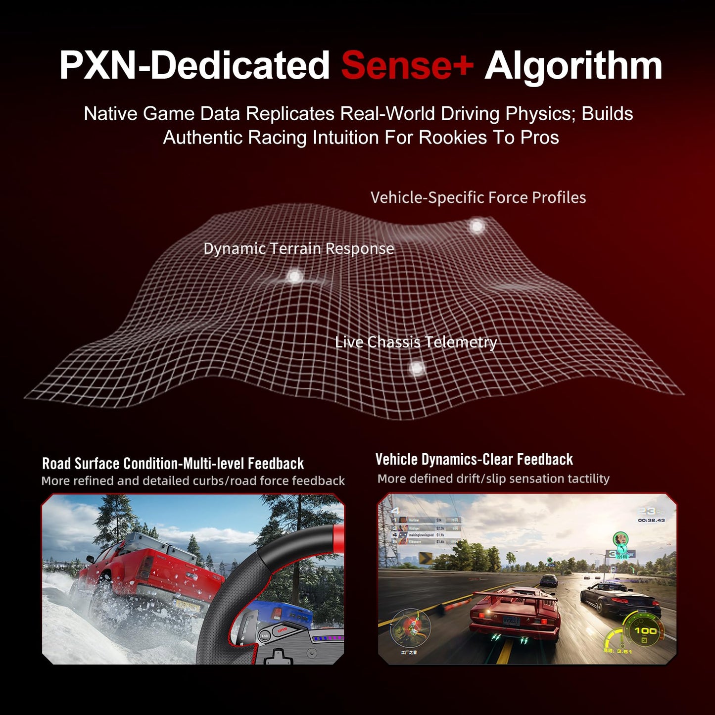 PXN VD4 Bundle F - PC Sim Racing Setup with 4Nm Direct Drive Motor, 11" Racing Wheel, Black Pedals