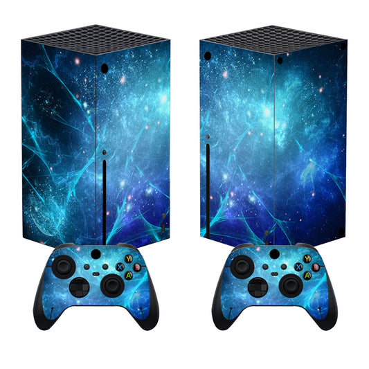 PlayVital Blue Nebula Custom Vinyl Skins for Xbox Core Wireless Controller  Wrap Decal Cover Stickers for Xbox Series X Console Controller