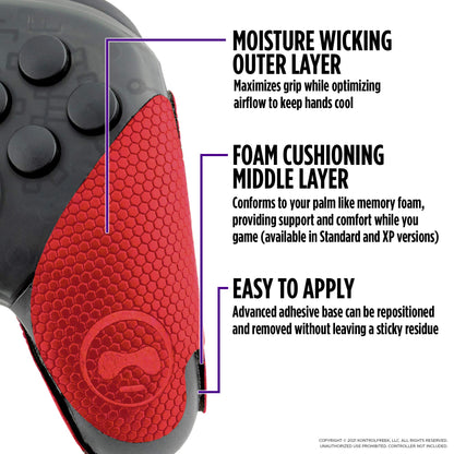 KontrolFreek Performance Grips for Nintendo Switch Pro Controller - Inferno Red, Model RED-4777-PRO