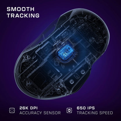Turtle Beach Kone II Air Wireless Gaming Mouse - 26000 DPI, 350-Hr Battery, 21 Custom Inputs, Ergonomic - Ash Black