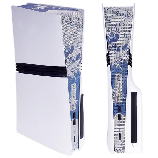 PlayVital PS5 Pro Dust Filter & Silicone Plug Set - Anti-Dust Protection Accessories, The Great Wave Off Kanagawa Design