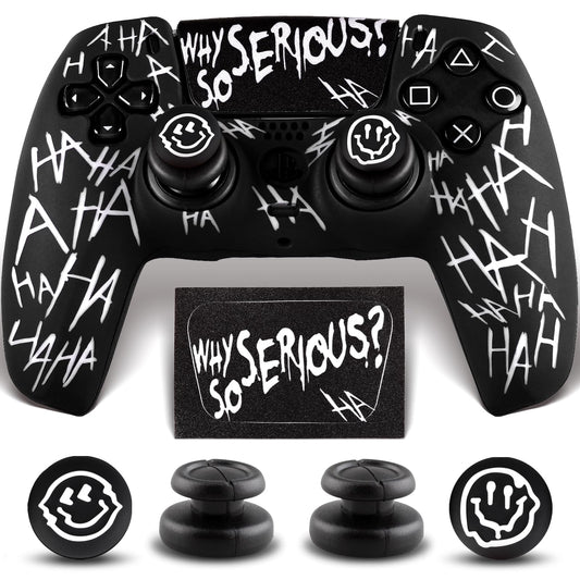 SoAegis Anti-Slip Controller Skin Kit  with 2 Thumb Grip Cover & 2 Elevated Base  Silicone Controller Case with Textured Grip for PS5 DualSense Wireless Edition