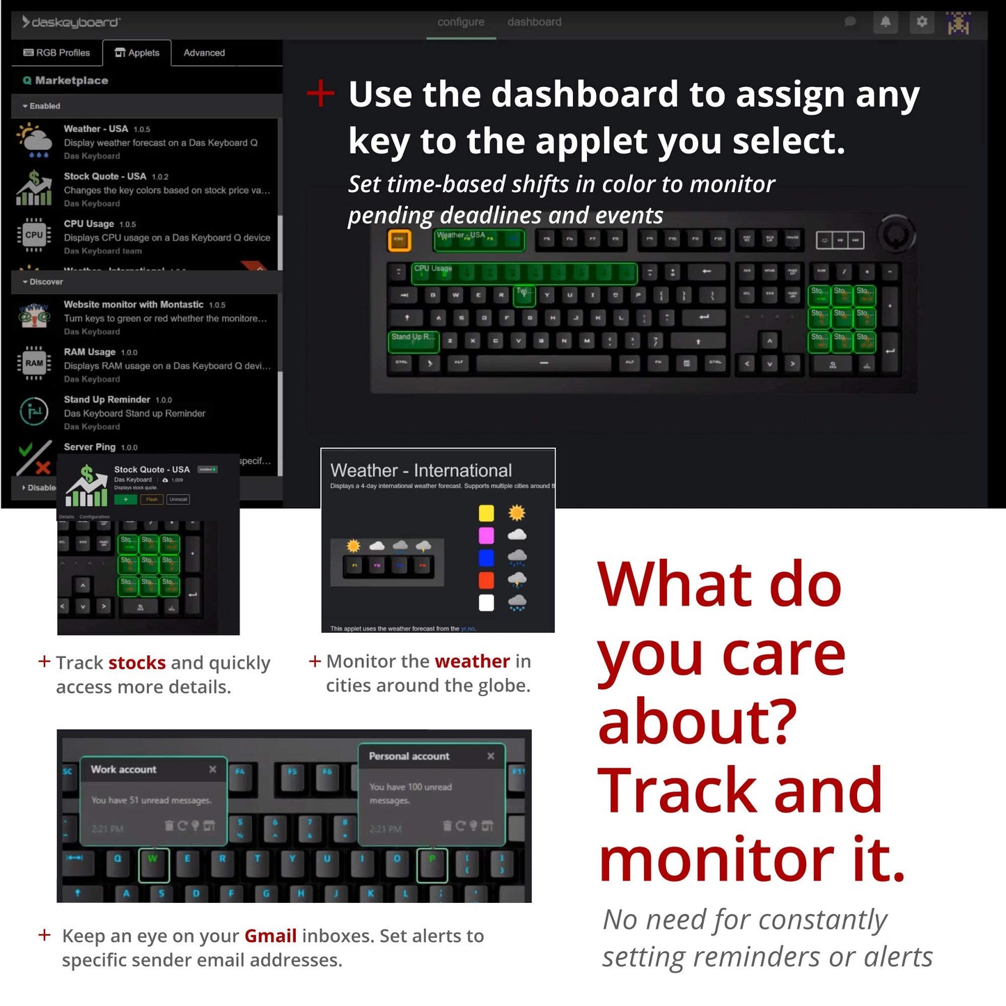 Das Keyboard 5QS RGB Mechanical Keyboard - Soft Tactile Switches, 104 Keys, Aluminum Top, Volume Knob, Black