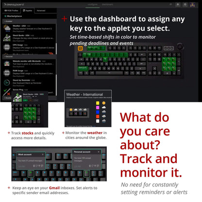 Das Keyboard 5QS RGB Mechanical Keyboard - Soft Tactile Switches, 104 Keys, Aluminum Top, Volume Knob, Black