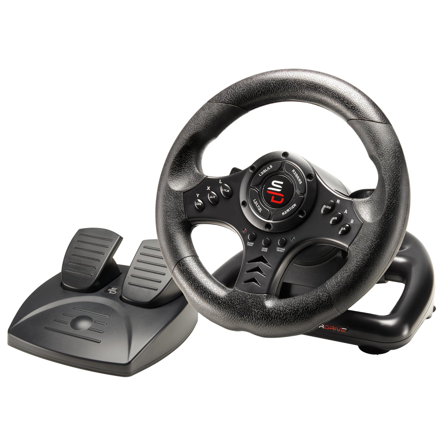 SUBSONIC Superdrive SV450 Racing Steering Wheel with Pedals for Xbox, PS4, PC - Black - Model SA5426-NG