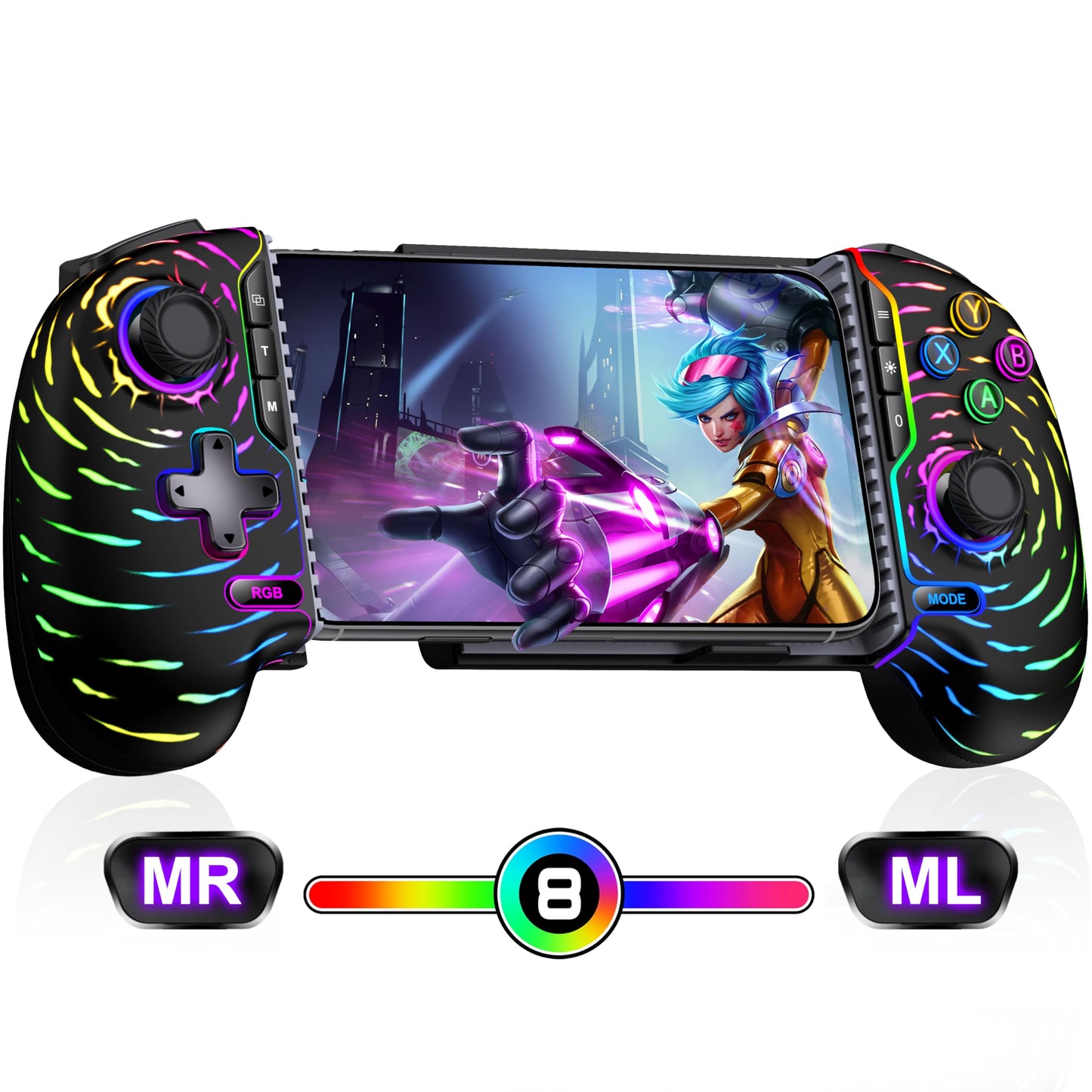 Mobile Game Controller for iphone/Android   Wireless Phone Controller Gaming Controller Compatible with Steam Link Minecraft Phone Controller for Android and IOS PlayStation Consoles