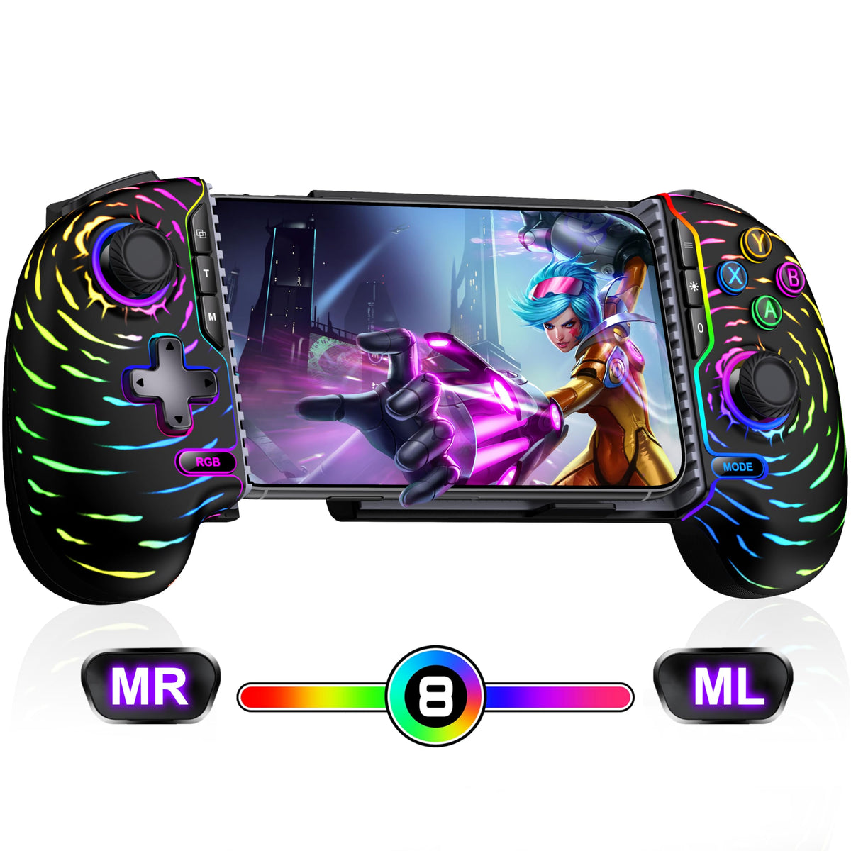 Mobile Game Controller for iphone/Android   Wireless Phone Controller Gaming Controller Compatible with Steam Link Minecraft Phone Controller for Android and IOS PlayStation Consoles