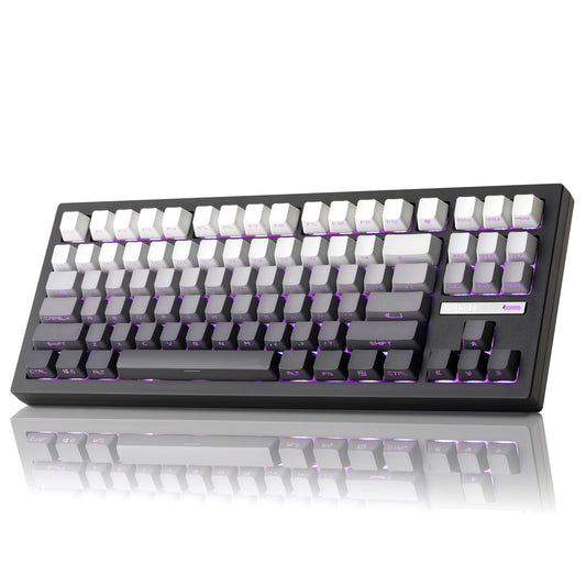 ZORNHER ZH870 Wireless Mechanical Gaming Keyboard 80% Black Custom Creamy Sound Keyboard with Shine Through PBT Keycaps Pre-lubed Linear Switches Hot-Swappable RGB Backlit 2.4GHz/USB-C/BT5.0