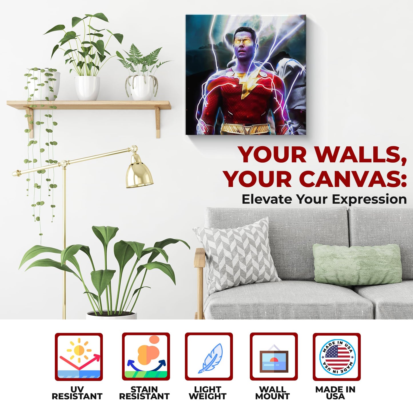 Shazam Wall Canvas Set of 1