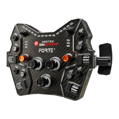 ASETEK Forte GT Button Box - Sim Racing Control Panel, High Precision Controls, Black/Gray/Orange