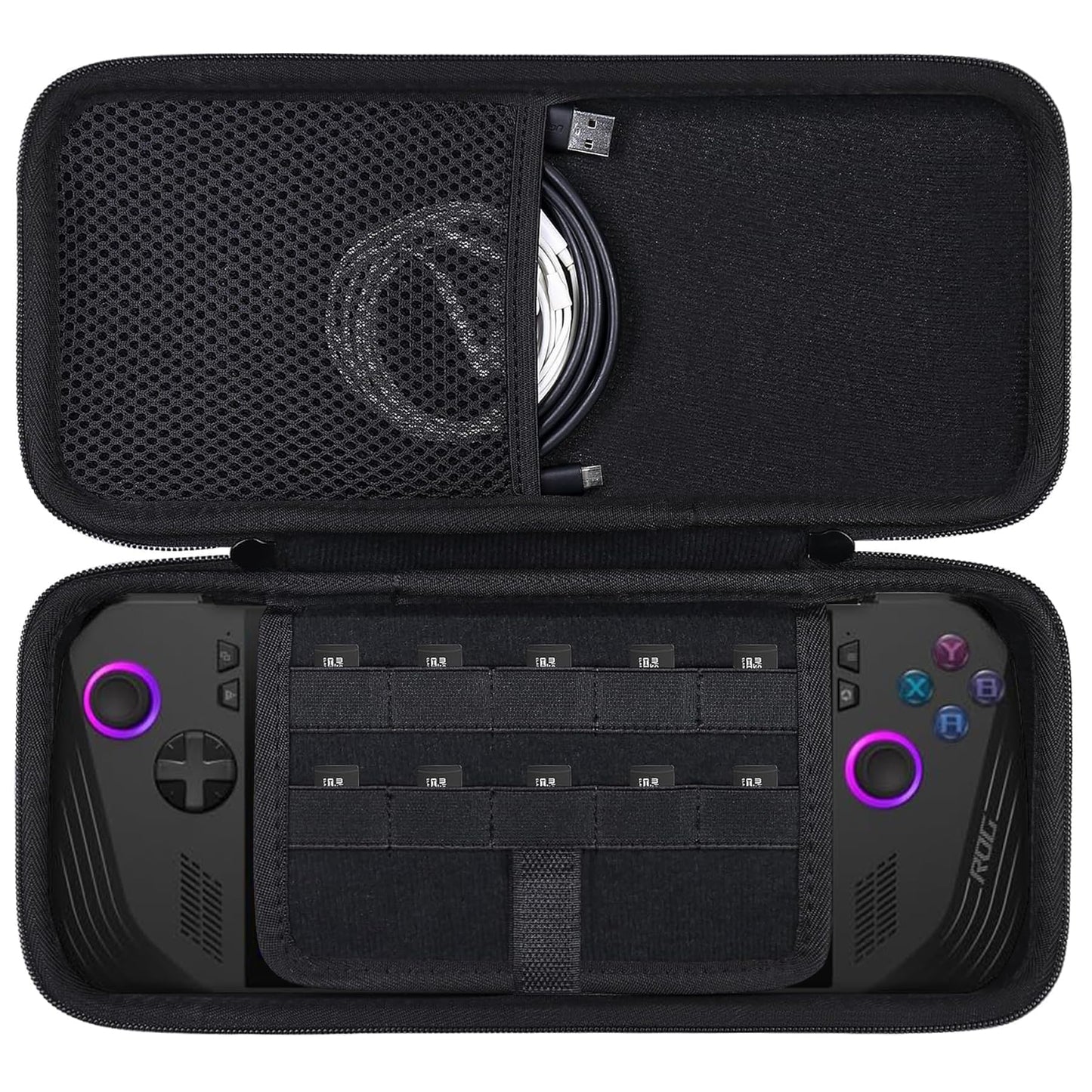 Aenllosi Hard Carrying Case for ASUS Rog Ally 7 Gaming Handheld, Black, EVA Material, Model A1333