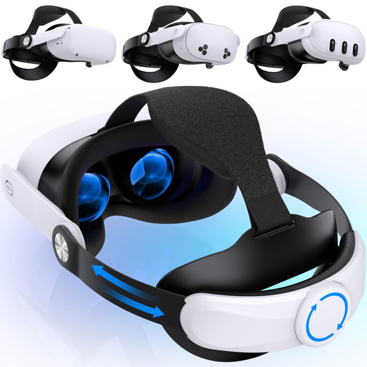 Head Strap for Meta Quest 3S/Quest 2/Quest 3  Adjustable Strap Replacement for Elite Strap  VR Headset Strap Reduce Pressure for Oculus Head Strap  Enhanced Support&Comfort