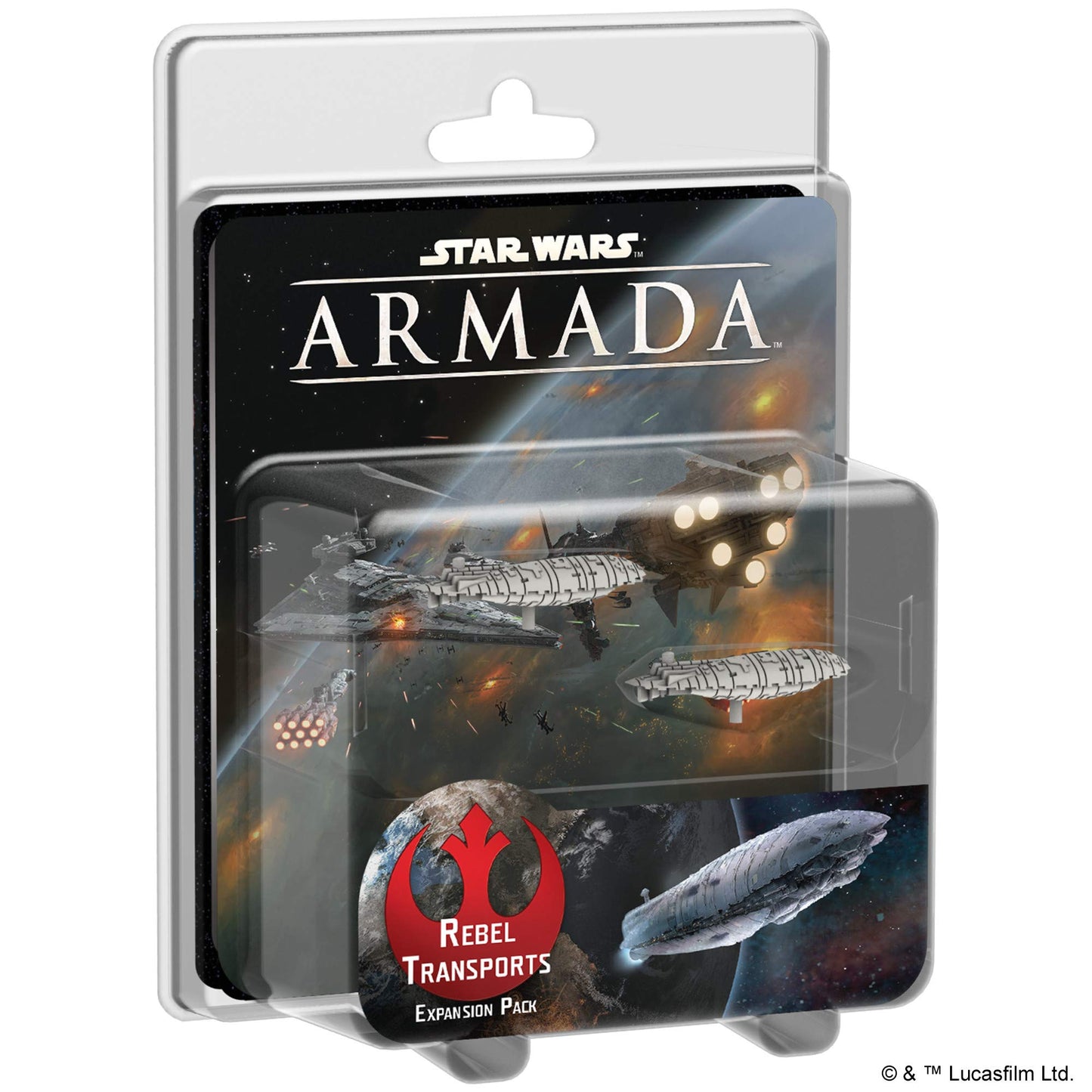 Atomic Mass Games Star Wars: Armada Rebel Transports Expansion Pack - GR-75 Fleet Support, Cardboard, 4 Players, Black
