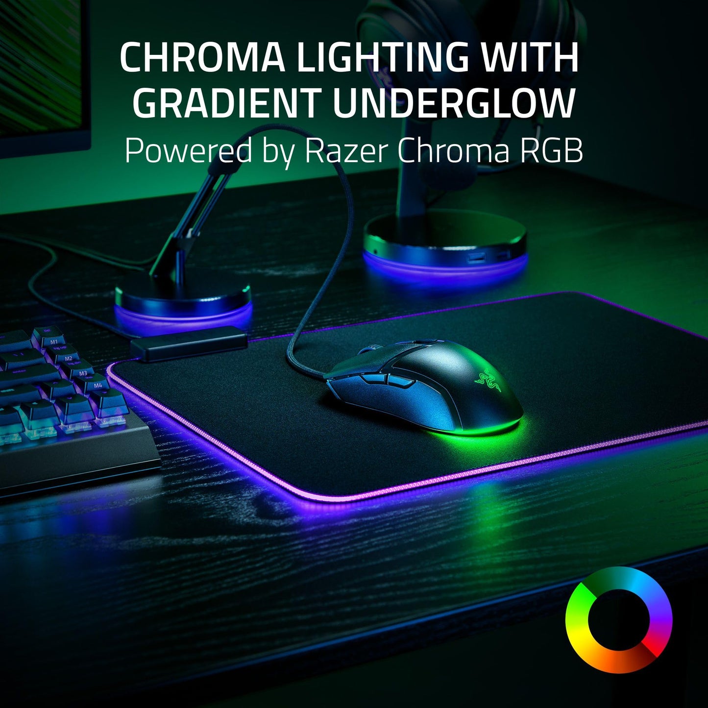 Razer Cobra Wired Gaming Mouse - 58g, Gen-3 Optical Switches, 8500 DPI, Chroma RGB, Speedflex Cable, Black, Model RZ01-04650100
