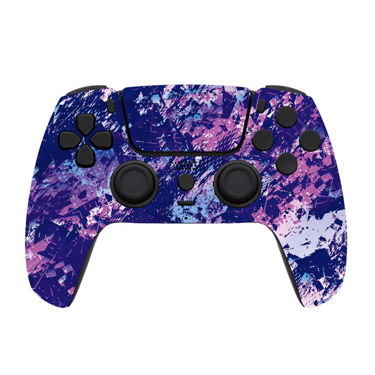 Custom Controllerzz Custom Wireless Controller Compatible with PS5 - Multiple Designs Available (Purple Chaos)