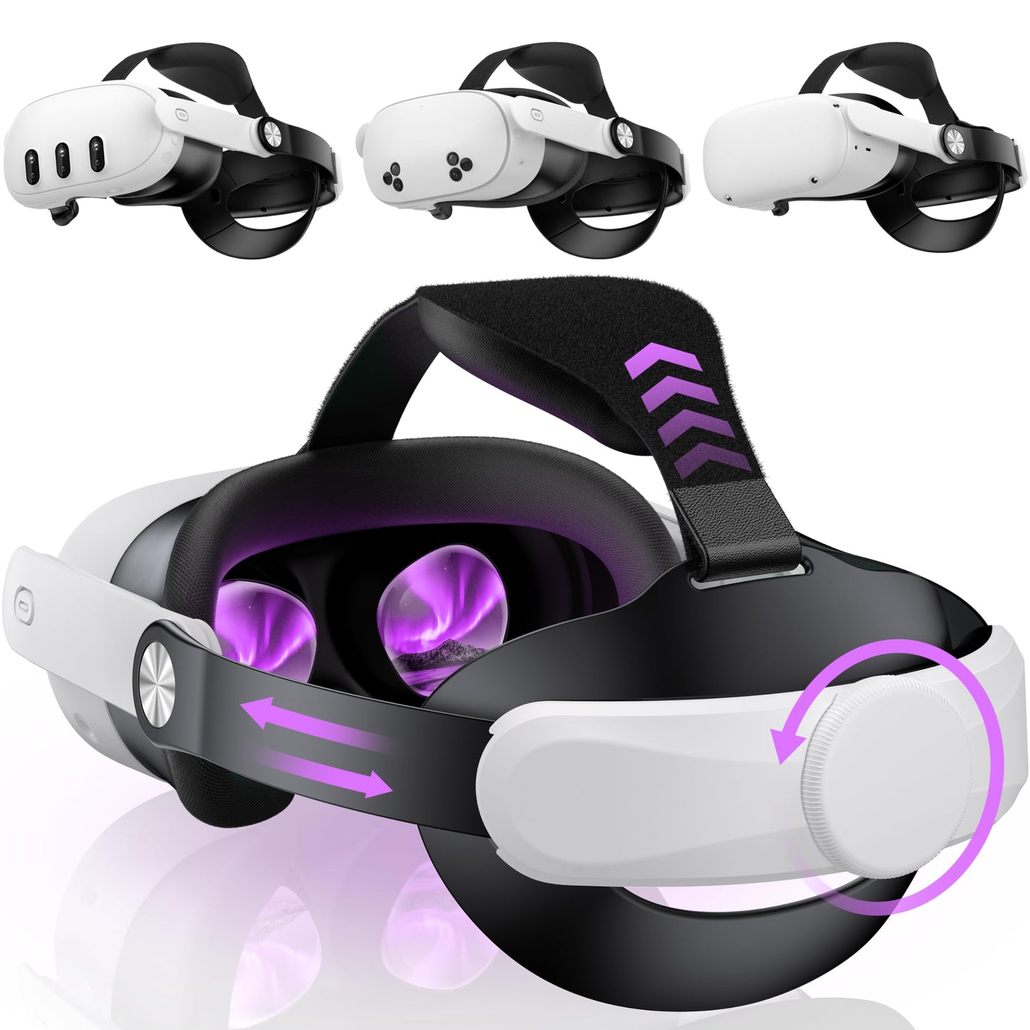 KawayeReal Head Strap for Meta Quest 3S/Quest 3/Quest 2 - Adjustable Lightweight VR Headset Strap with Enhanced Support  Elite Strap Replacement for Comfortable and Stable VR Gaming Experience